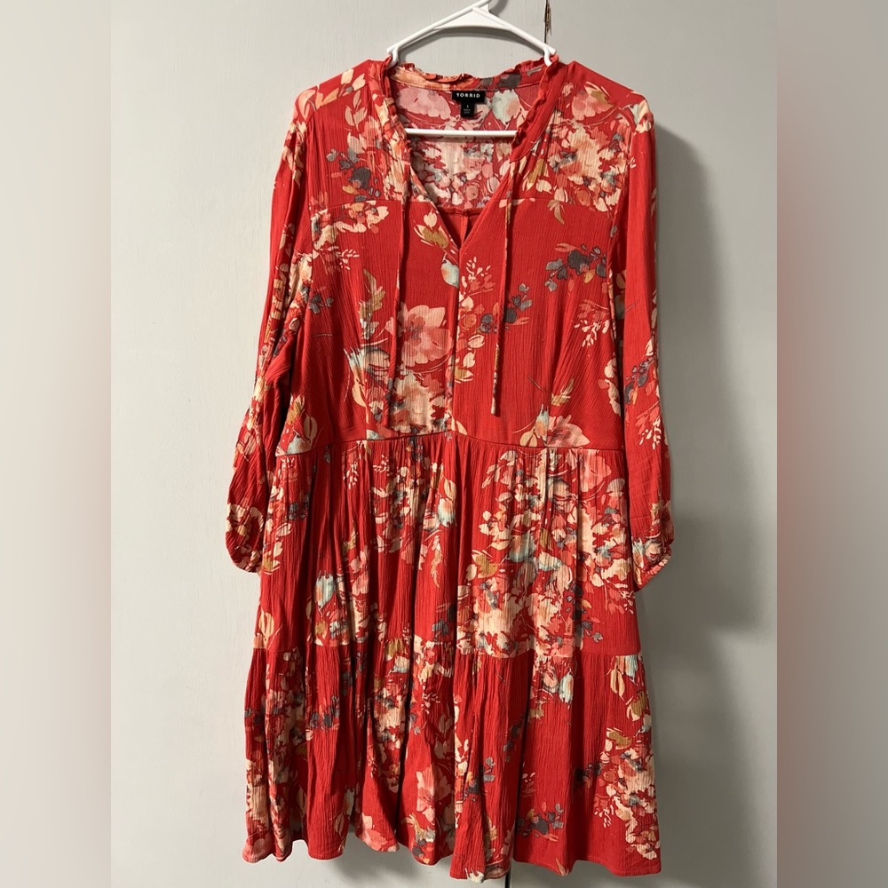 Torrid Long Sleeve Skater Dress